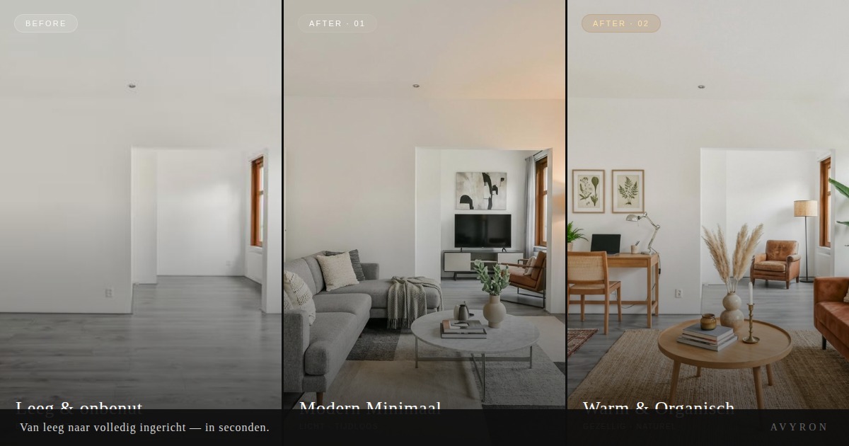 Avyron – Verkoopklare woningvideo's voor makelaars